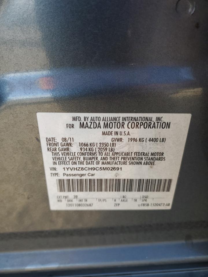 2012 Mazda 6 I VIN: 1YVHZ8CH9C5M02691 Lot: 80177935