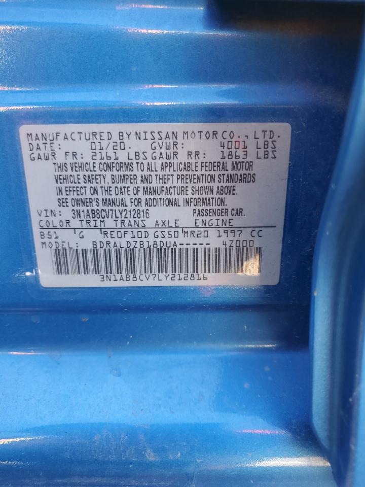 2020 Nissan Sentra Sv VIN: 3N1AB8CV7LY212816 Lot: 81754595