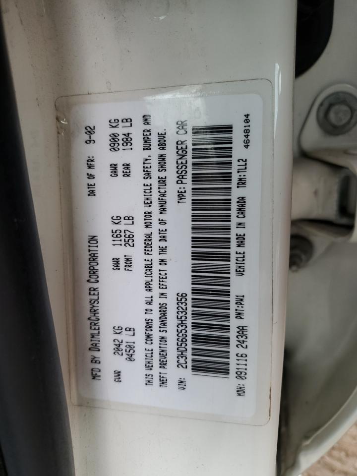 2003 Chrysler Concorde Limited VIN: 2C3HD56G53H532356 Lot: 71713015