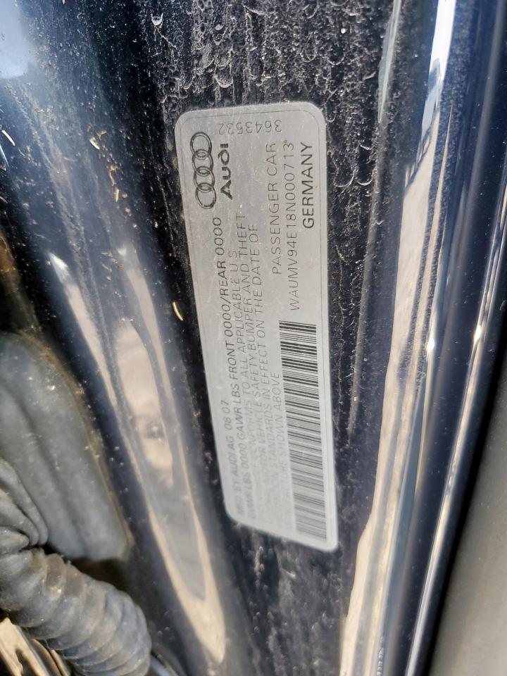 2008 Audi A8 L Quattro VIN: WAUMV94E18N000713 Lot: 80666705