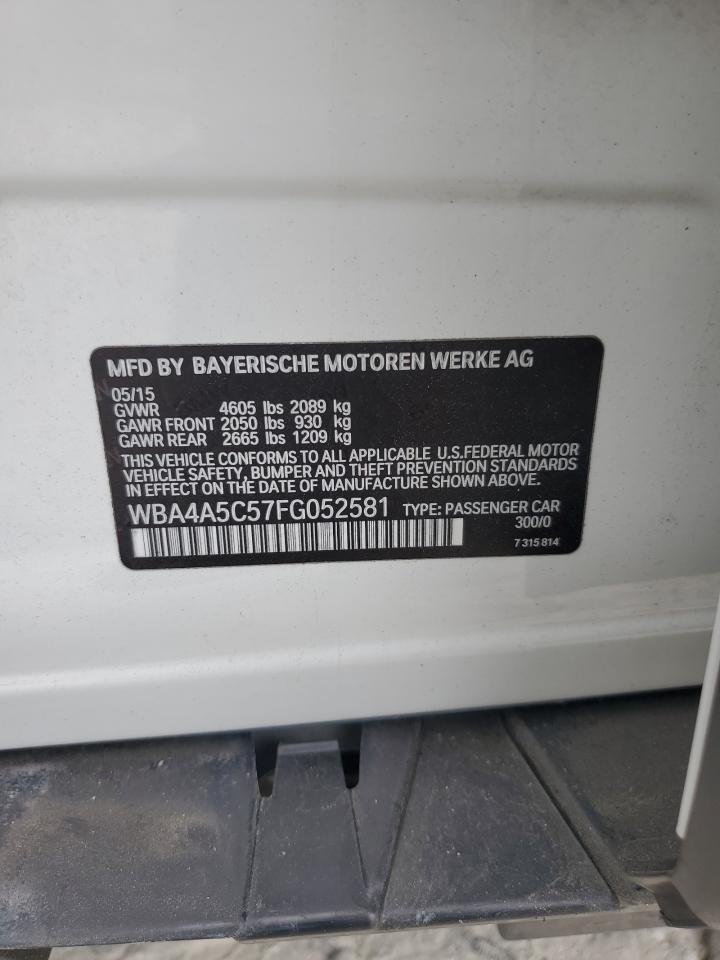 2015 BMW 428 I Gran Coupe VIN: WBA4A5C57FG052581 Lot: 84033205