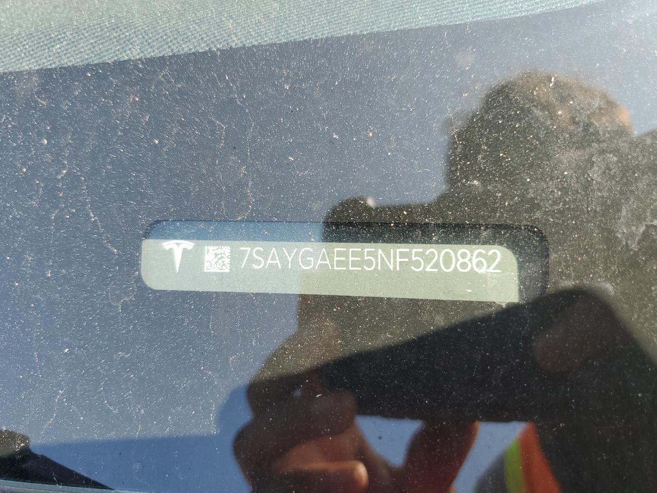 2022 Tesla Model Y VIN: 7SAYGAEE5NF520862 Lot: 80619235