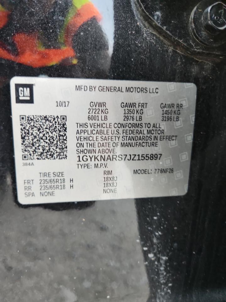 2018 Cadillac Xt5 VIN: 1GYKNARS7JZ155897 Lot: 70666955