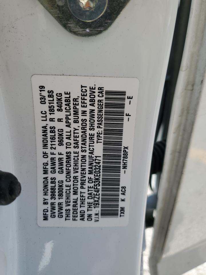 2019 Honda Insight Ex VIN: 19XZE4F53KE032471 Lot: 81066135