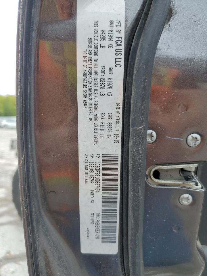 2016 Dodge Dart Sxt VIN: 1C3CDFBB1GD607454 Lot: 71545255