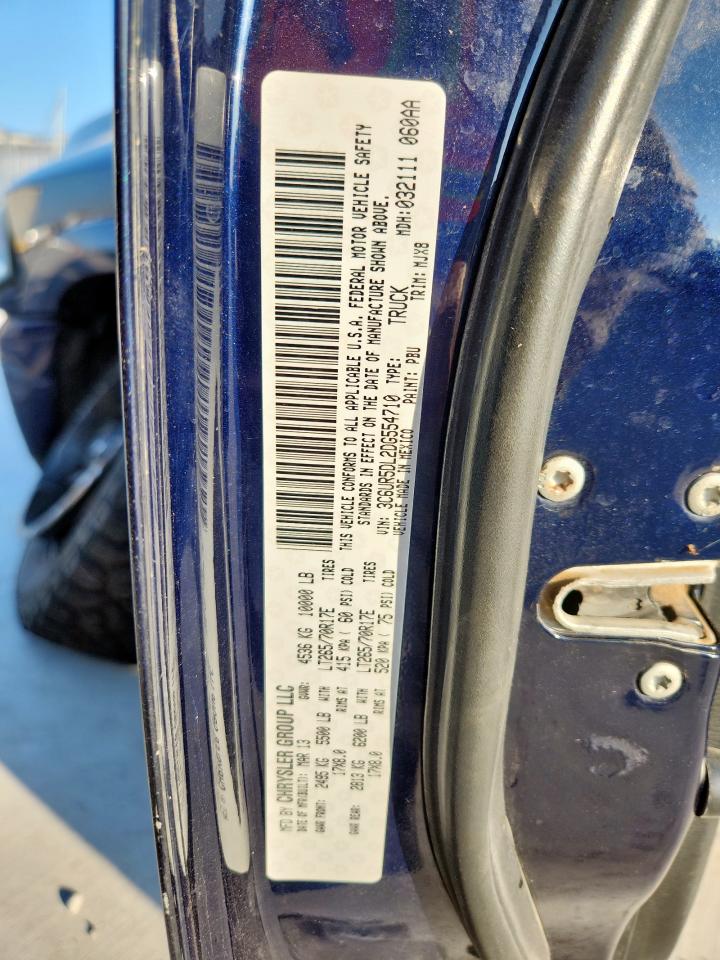 2013 Ram 2500 Slt VIN: 3C6UR5DL2DG554710 Lot: 80851515