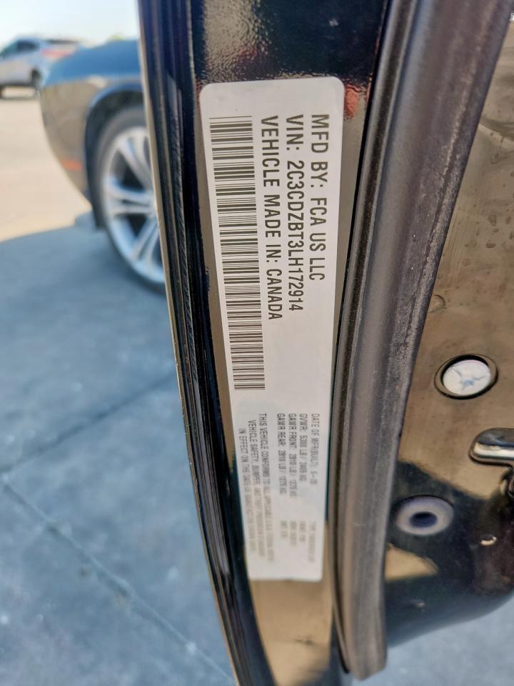 2020 Dodge Challenger R/T VIN: 2C3CDZBT3LH172914 Lot: 71651445