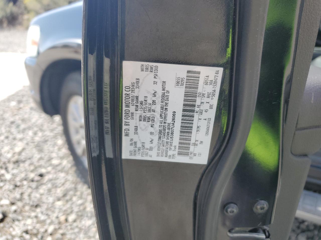 2007 Ford Explorer Sport Trac Limited VIN: 1FMEU53807UA26069 Lot: 80221705