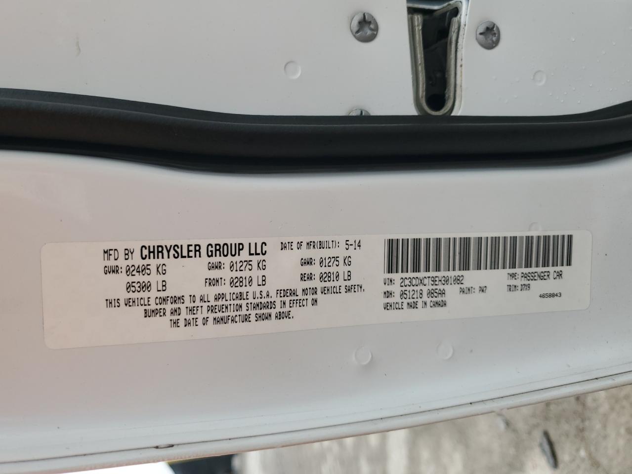 2014 Dodge Charger R/T VIN: 2C3CDXCT9EH301082 Lot: 81744415