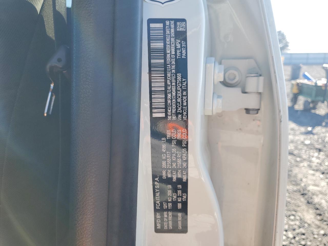2018 Jeep Renegade Trailhawk VIN: ZACCJBCBXJPG75868 Lot: 81837495