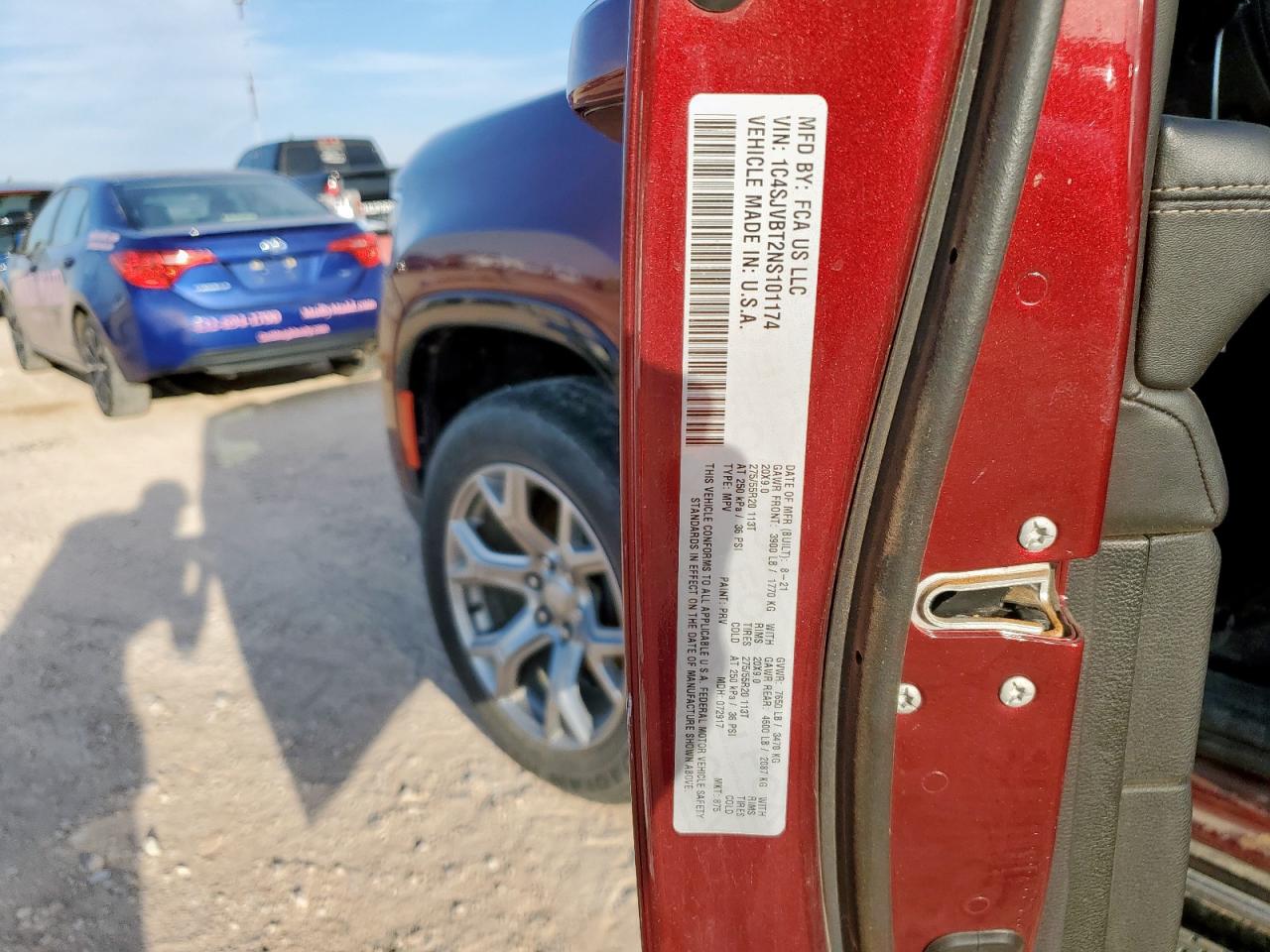 2022 Jeep Wagoneer Series Ii VIN: 1C4SJVBT2NS101174 Lot: 64860075