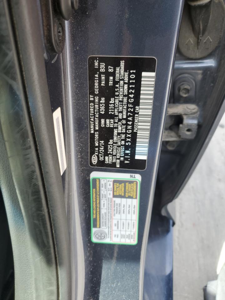 2015 Kia Optima Ex VIN: 5XXGN4A72FG421101 Lot: 81625995