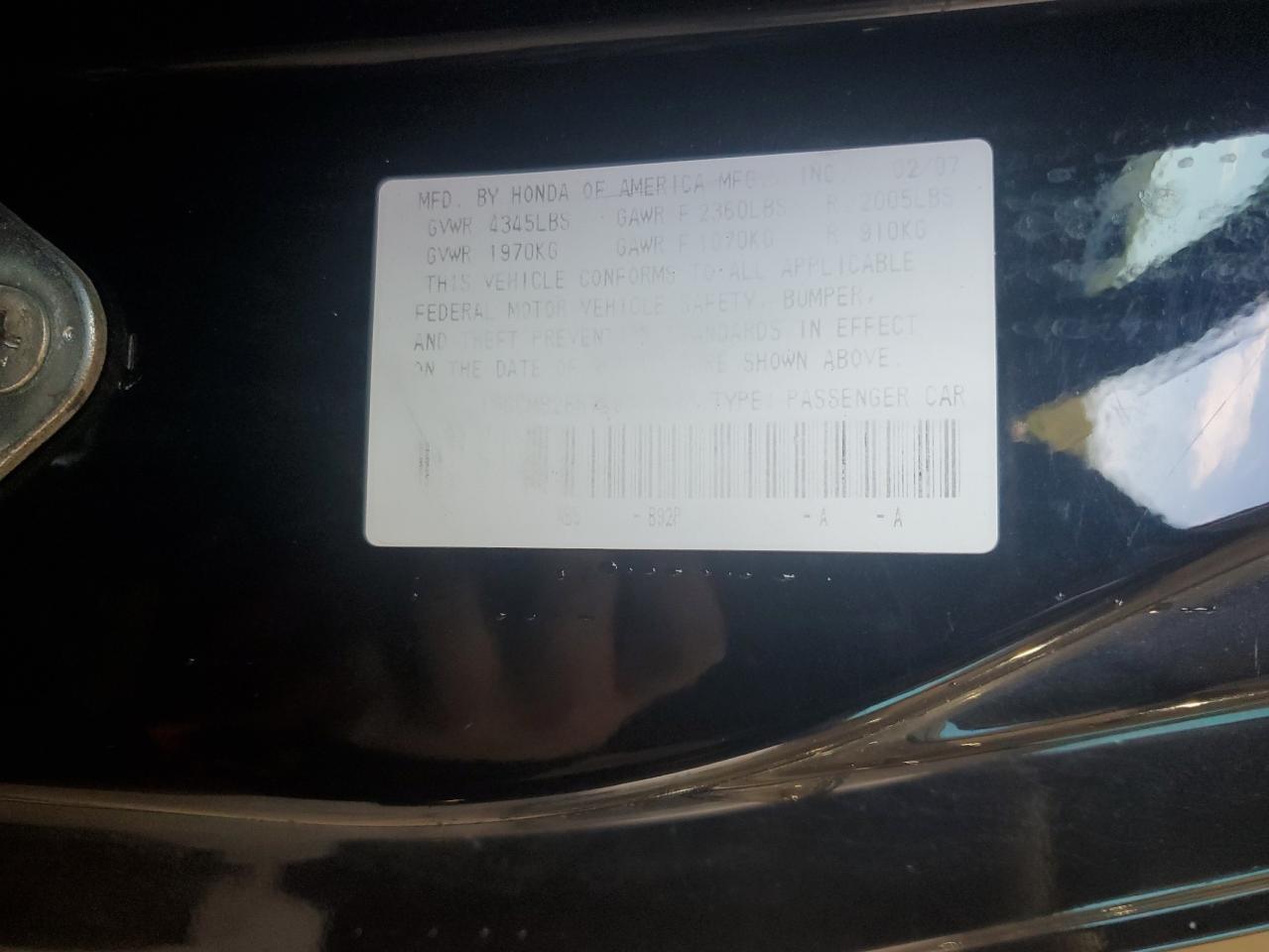 2007 Honda Accord Ex VIN: 1HGCM82687A004157 Lot: 84177715