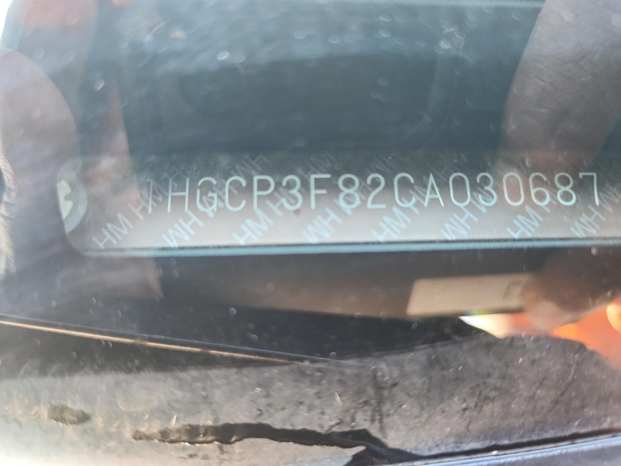 2012 Honda Accord Exl VIN: 1HGCP3F82CA030687 Lot: 80794995