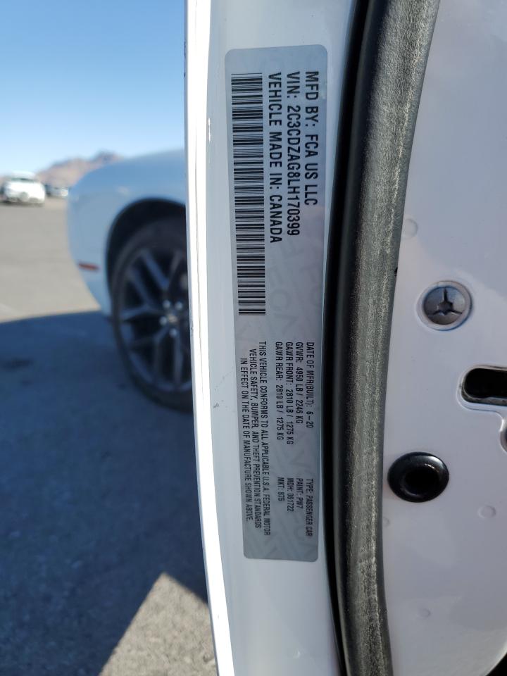 2020 Dodge Challenger Sxt VIN: 2C3CDZAG8LH170399 Lot: 82057005