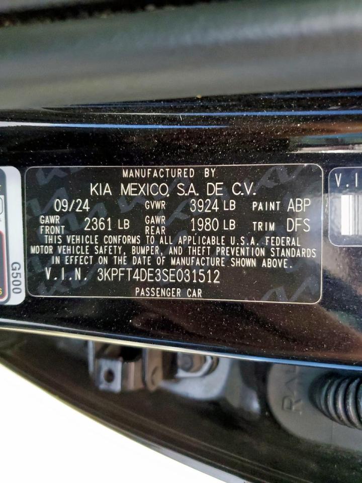 2025 Kia K4 Lx VIN: 3KPFT4DE3SE031512 Lot: 83926845