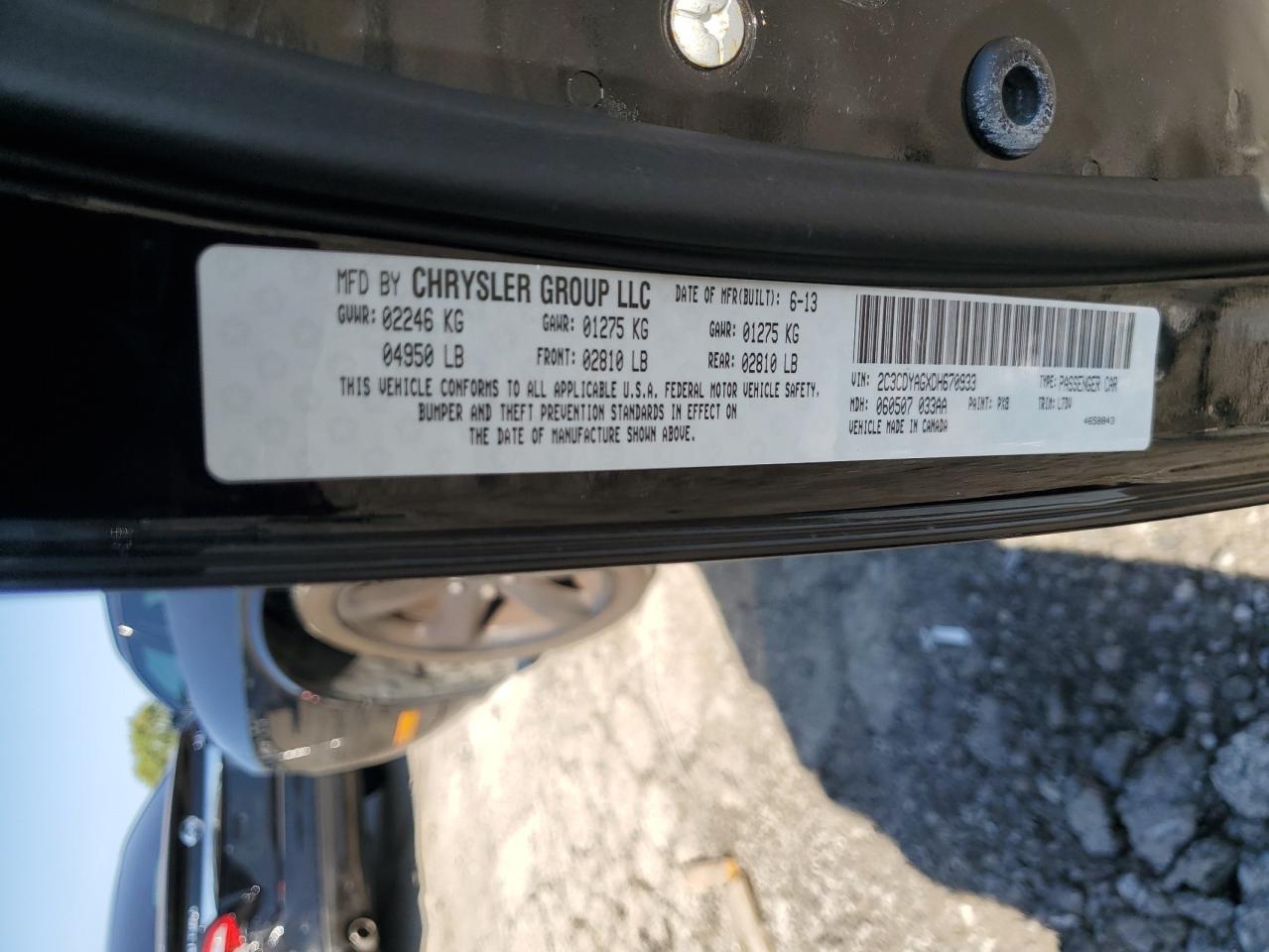 2013 Dodge Challenger Sxt VIN: 2C3CDYAGXDH670933 Lot: 81885095