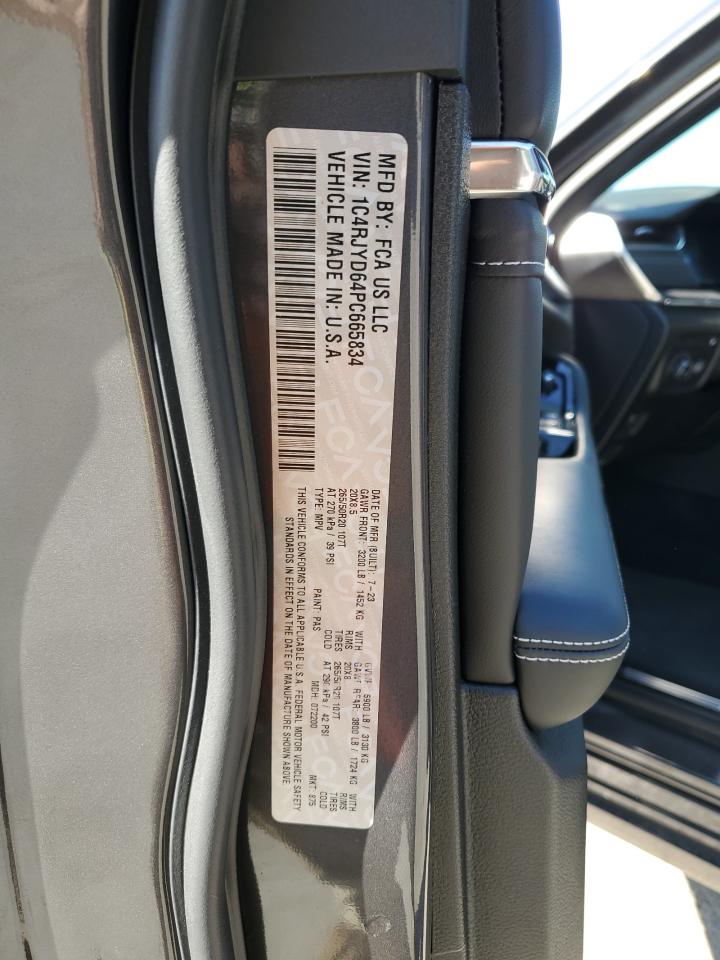 2023 Jeep Grand Cherokee Overland 4Xe VIN: 1C4RJYD64PC665834 Lot: 71457835