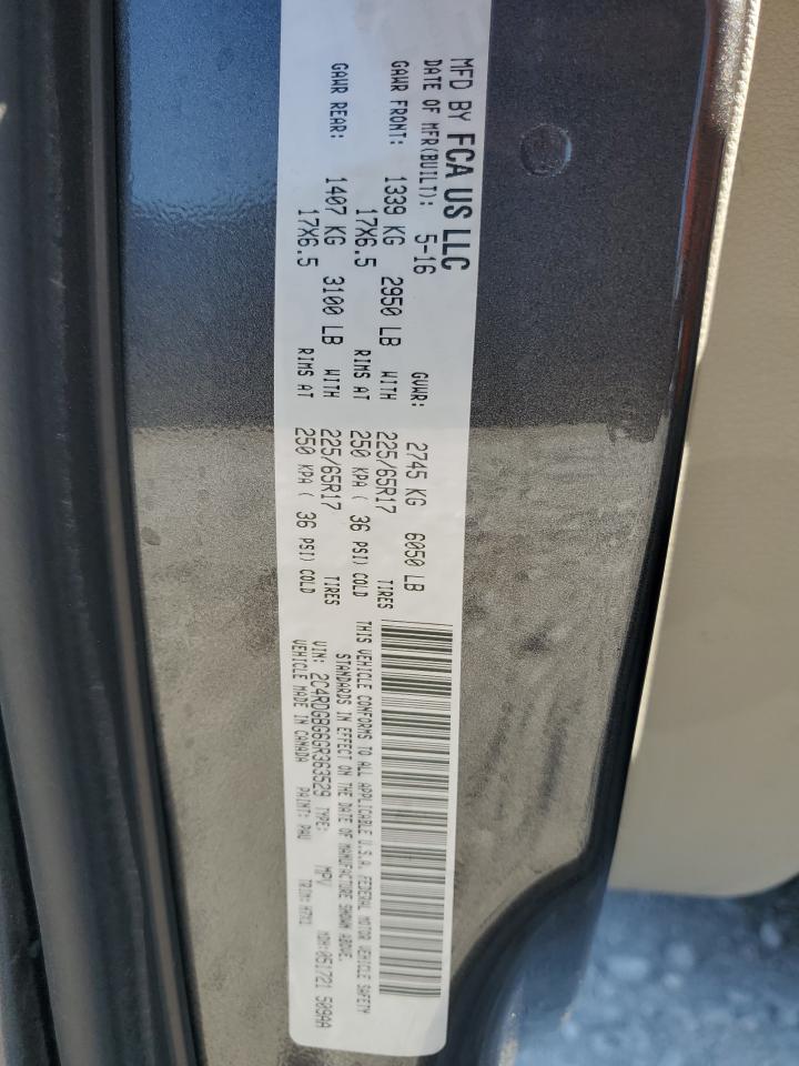 2016 Dodge Grand Caravan Se VIN: 2C4RDGBG6GR363529 Lot: 80197695