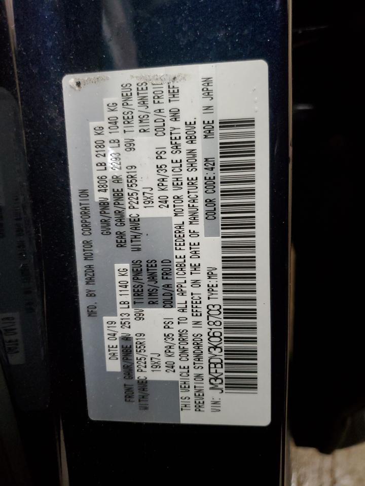 2019 Mazda Cx-5 Grand Touring Reserve VIN: JM3KFBDY3K0618703 Lot: 71856315