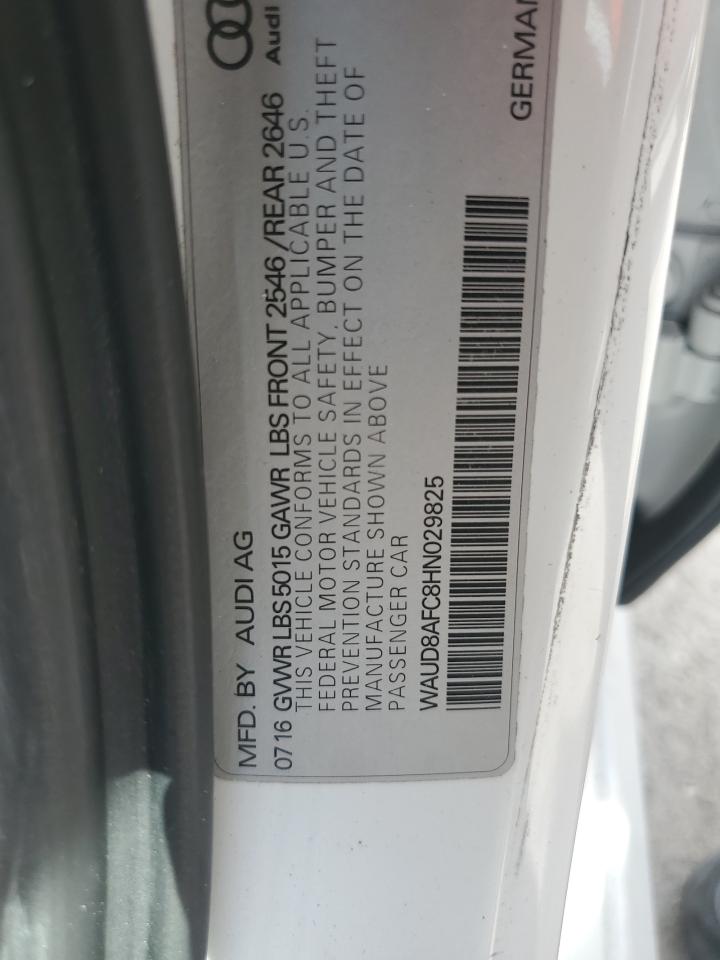 2017 Audi A6 Premium Plus VIN: WAUD8AFC8HN029825 Lot: 83858165