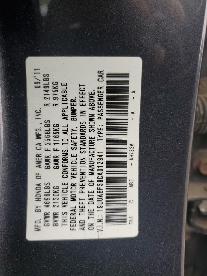 2012 Acura Tl VIN: 19UUA8F59CA012941 Lot: 81655475