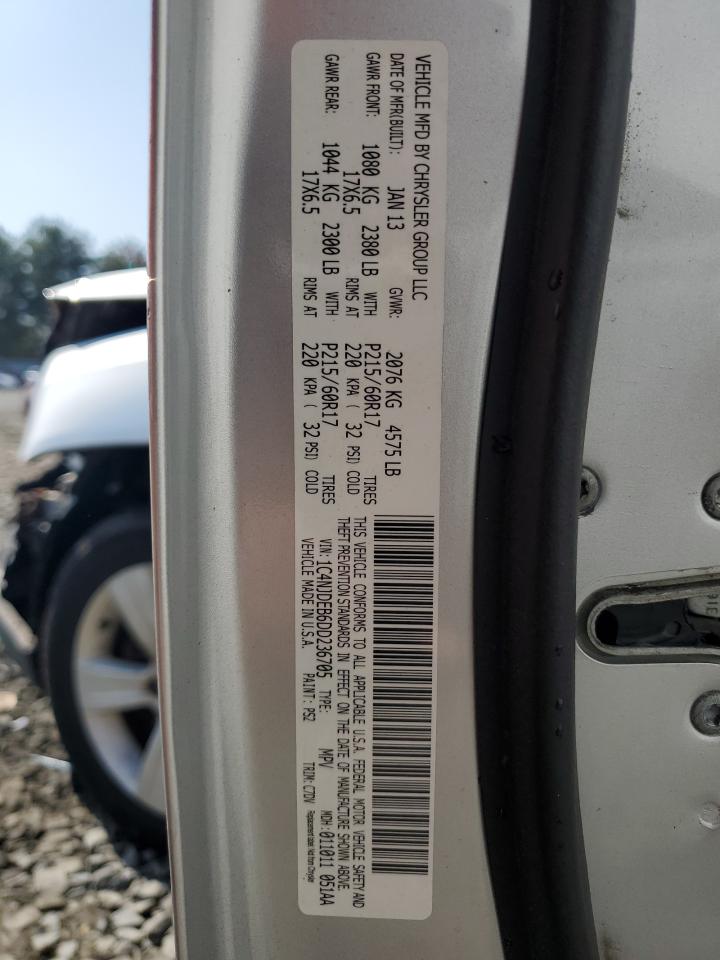 2013 Jeep Compass Latitude VIN: 1C4NJDEB6DD236705 Lot: 82099035