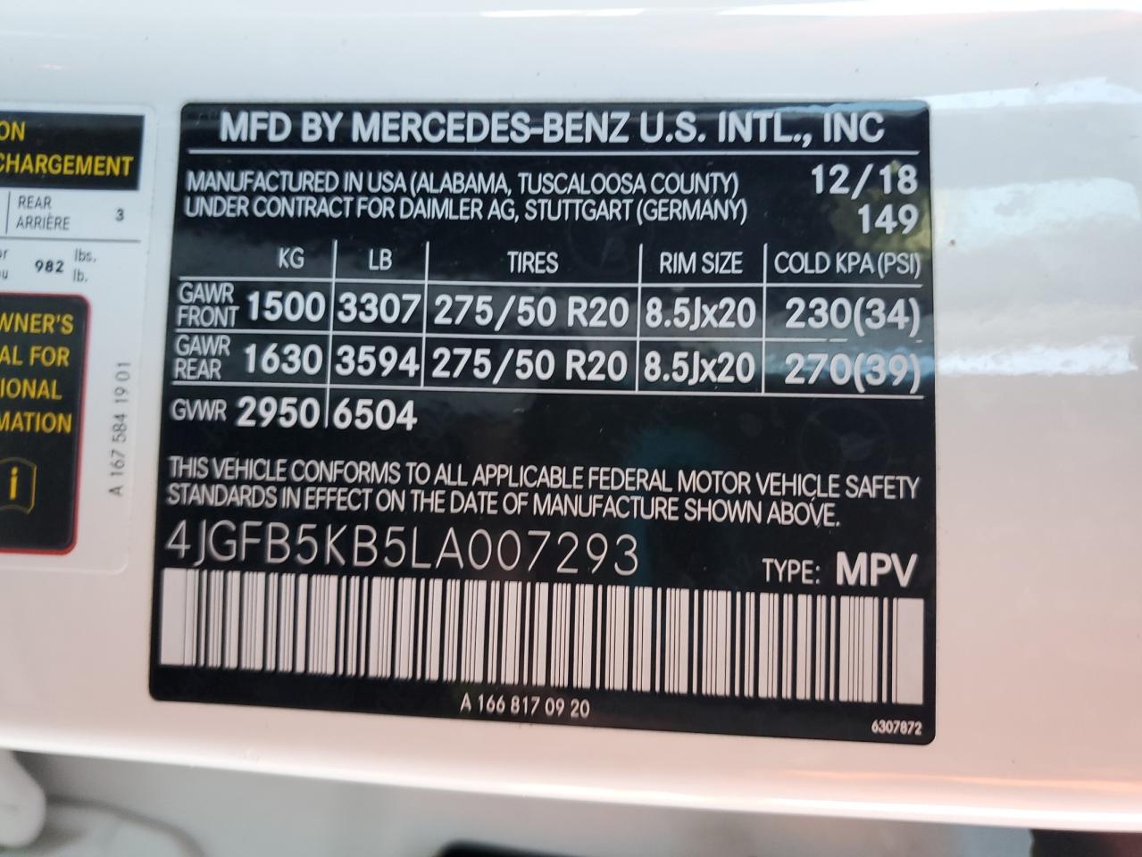 2020 Mercedes-Benz Gle 450 4Matic VIN: 4JGFB5KB5LA007293 Lot: 84190545