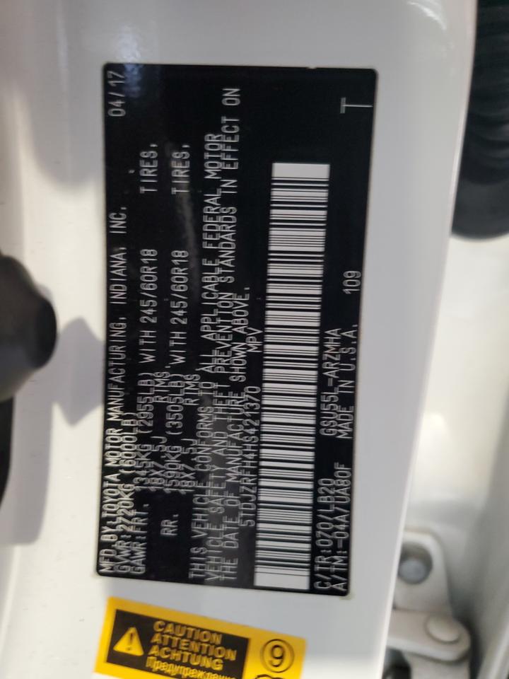 2017 Toyota Highlander Se VIN: 5TDJZRFH4HS421370 Lot: 81605305