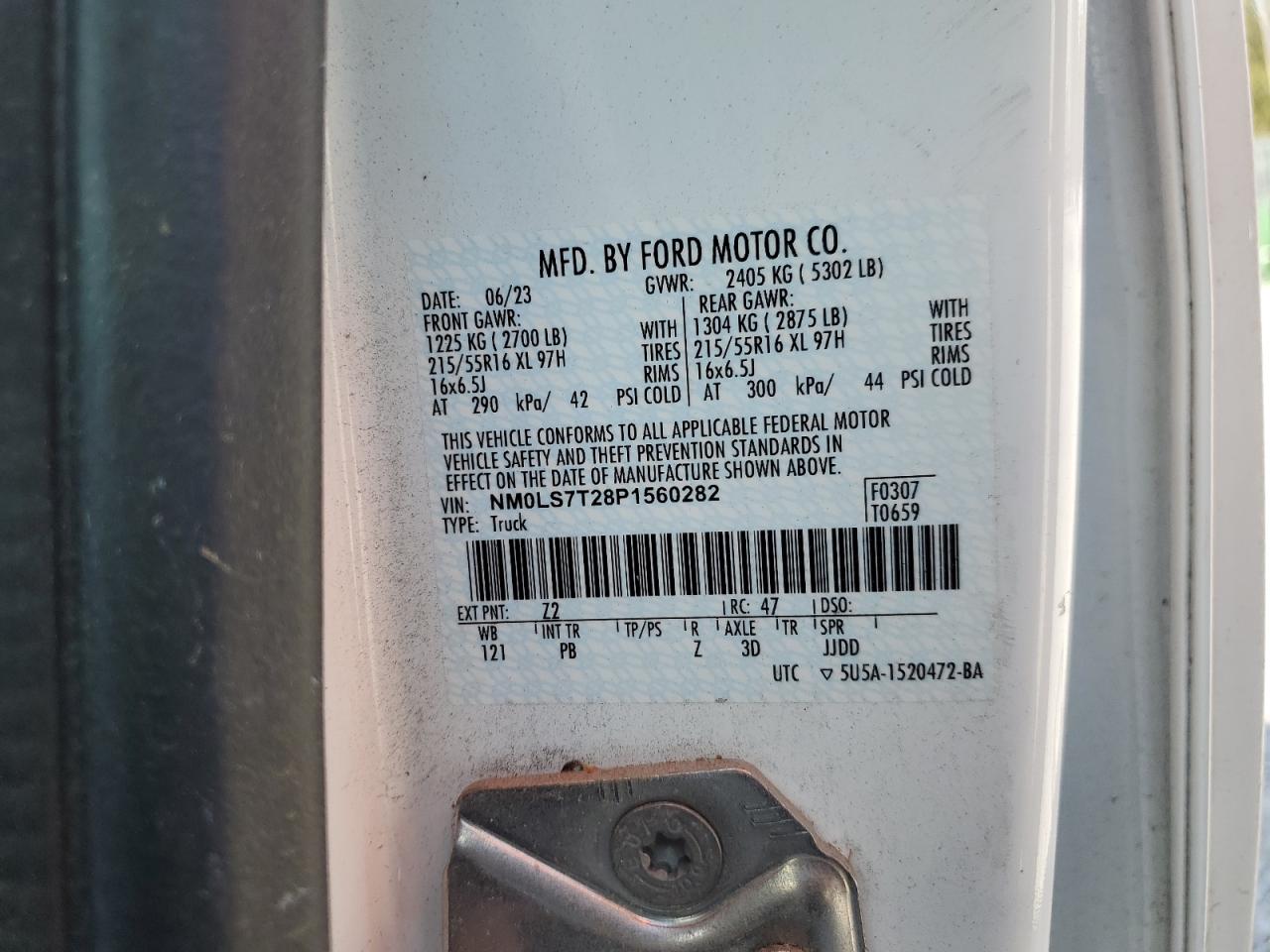 2023 Ford Transit Connect Xlt VIN: NM0LS7T28P1560282 Lot: 82122835