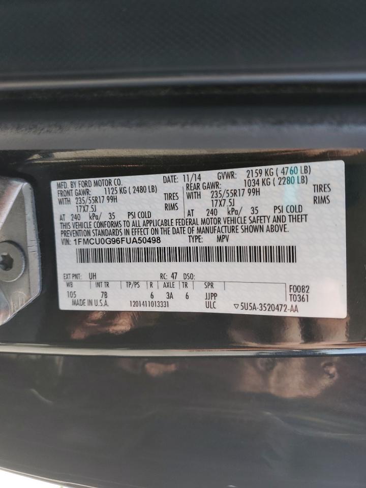 2015 Ford Escape Se VIN: 1FMCU0G96FUA50498 Lot: 80507955