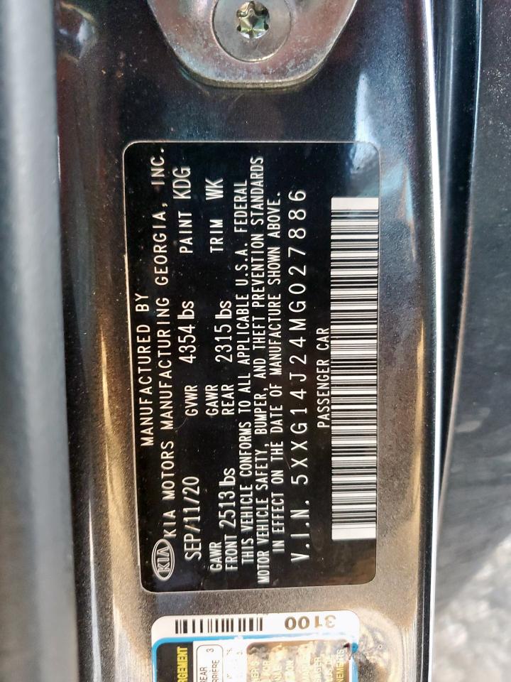 2021 Kia K5 Lxs VIN: 5XXG14J24MG027886 Lot: 83951435