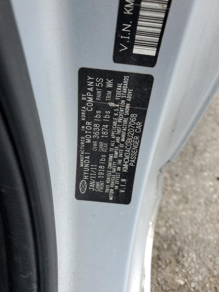 2011 Hyundai Accent Gl VIN: KMHCM3AC0BU207068 Lot: 80698745