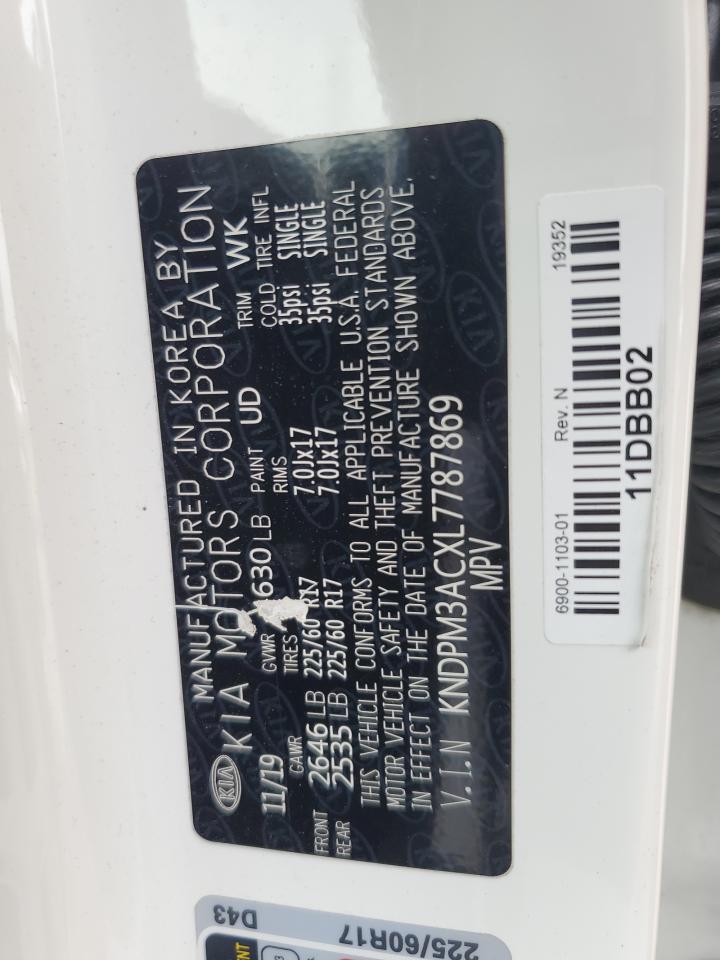 2020 Kia Sportage Lx VIN: KNDPM3ACXL7787869 Lot: 84359955