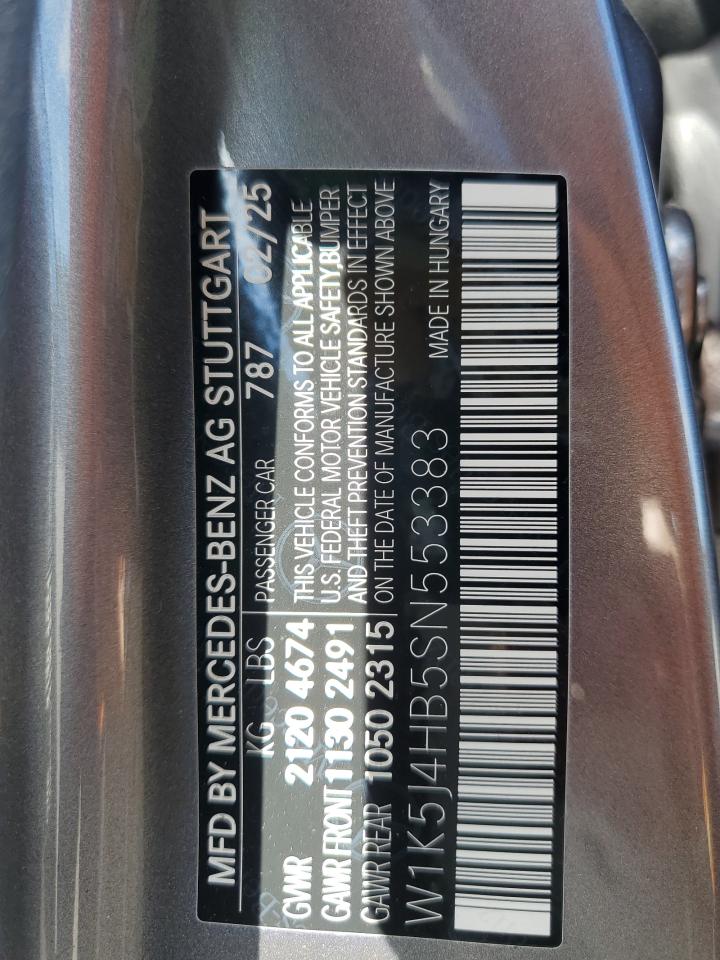 2025 Mercedes-Benz Cla 250 4Matic VIN: W1K5J4HB5SN553383 Lot: 81241115