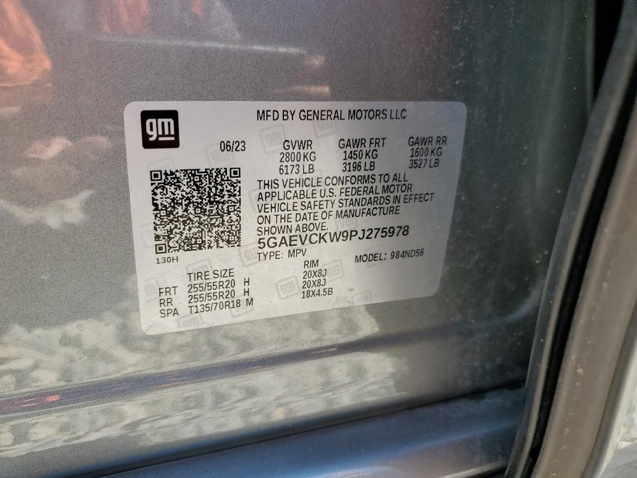 2023 Buick Enclave Avenir VIN: 5GAEVCKW9PJ275978 Lot: 72061975