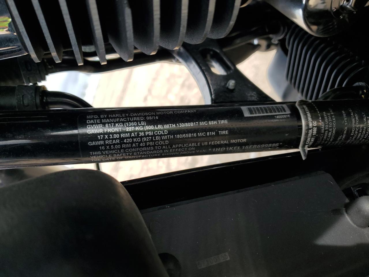 2014 Harley-Davidson Flhtk Electra Glide Ultra Limited VIN: 1HD1KEL16EB699886 Lot: 81283545