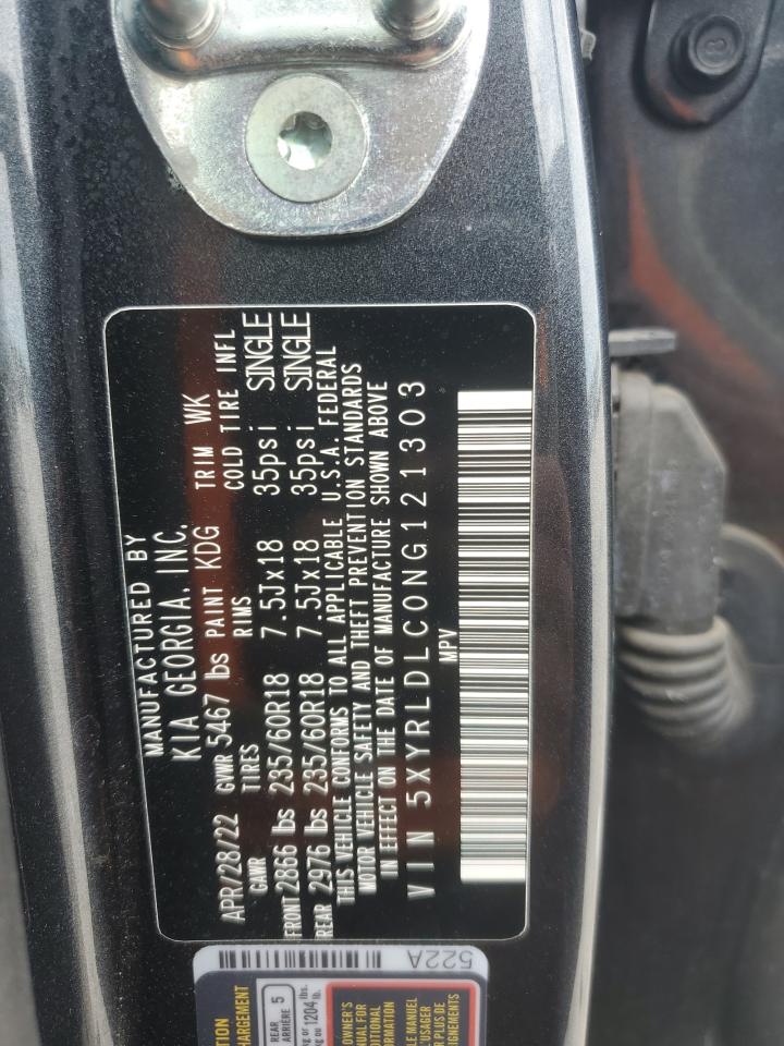 2022 Kia Sorento S VIN: 5XYRLDLC0NG121303 Lot: 72061505