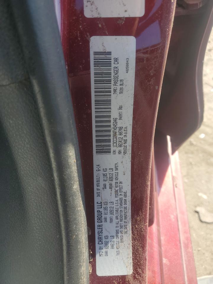 2015 Chrysler 200 C VIN: 1C3CCCCB4FN545346 Lot: 81603775