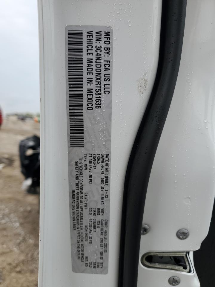 2024 Jeep Compass Trailhawk VIN: 3C4NJDDNXRT581636 Lot: 71364705