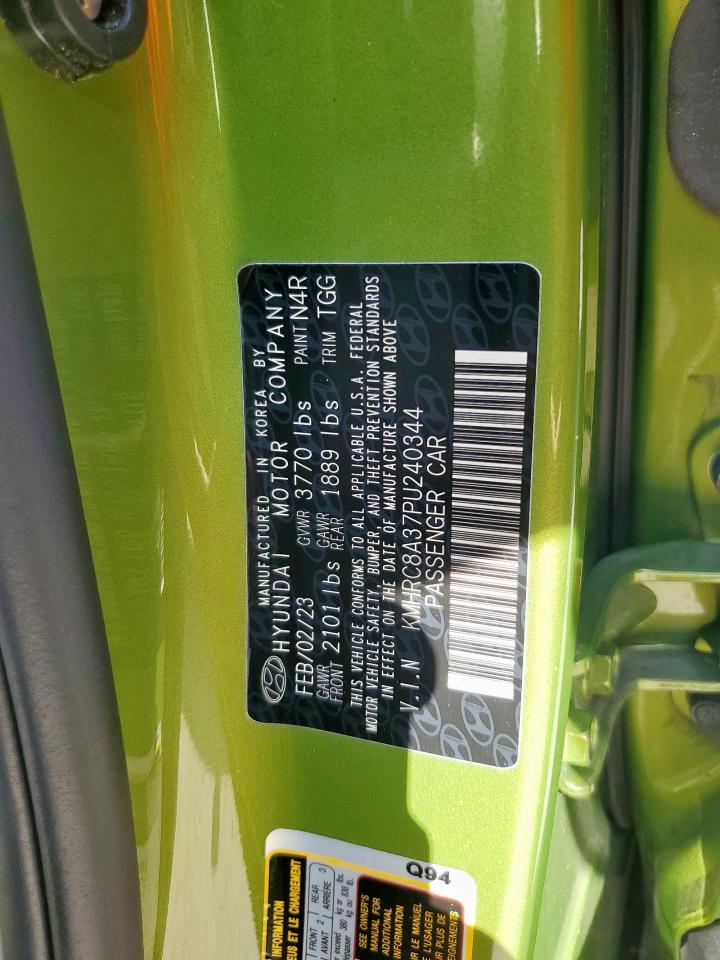 2023 Hyundai Venue Sel VIN: KMHRC8A37PU240344 Lot: 81876655