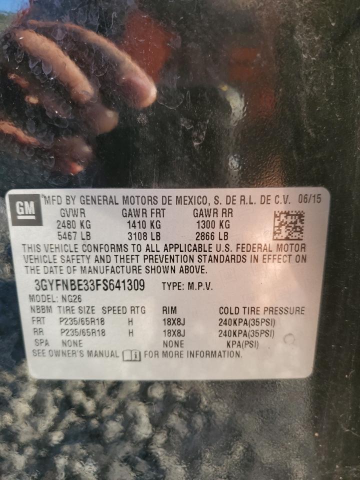 2015 Cadillac Srx Luxury Collection VIN: 3GYFNBE33FS641309 Lot: 80360285