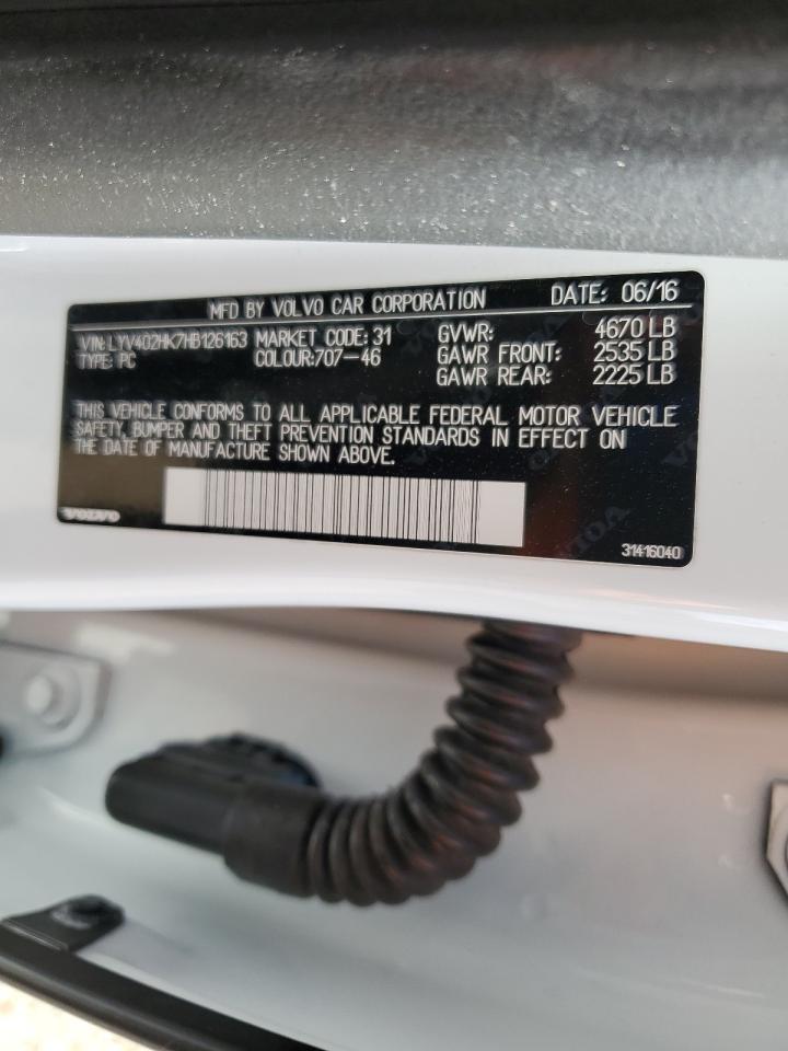 2017 Volvo S60 Premier VIN: LYV402HK7HB126163 Lot: 80221105