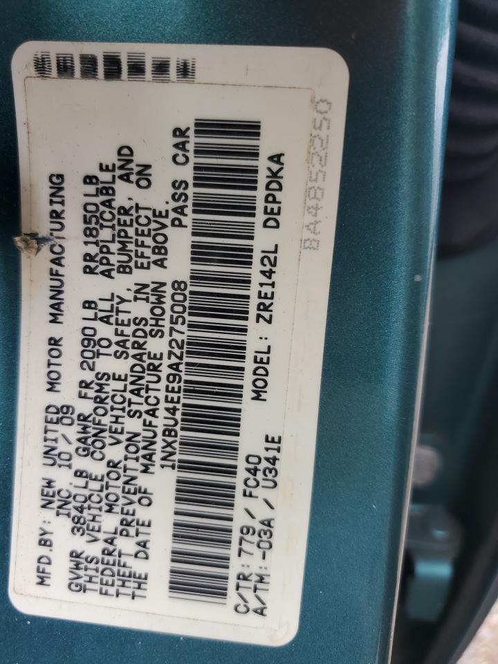 2010 Toyota Corolla Base VIN: 1NXBU4EE9AZ275008 Lot: 82083405