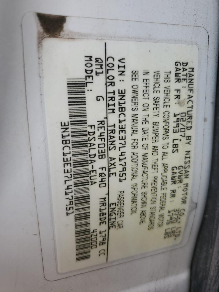 2007 Nissan Versa S VIN: 3N1BC13E37L417951 Lot: 71281765