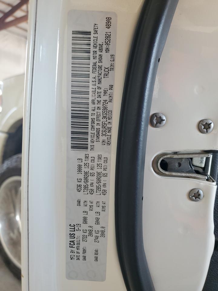 2019 Ram 2500 Laramie VIN: 3C6UR5FL3KG590724 Lot: 71985365