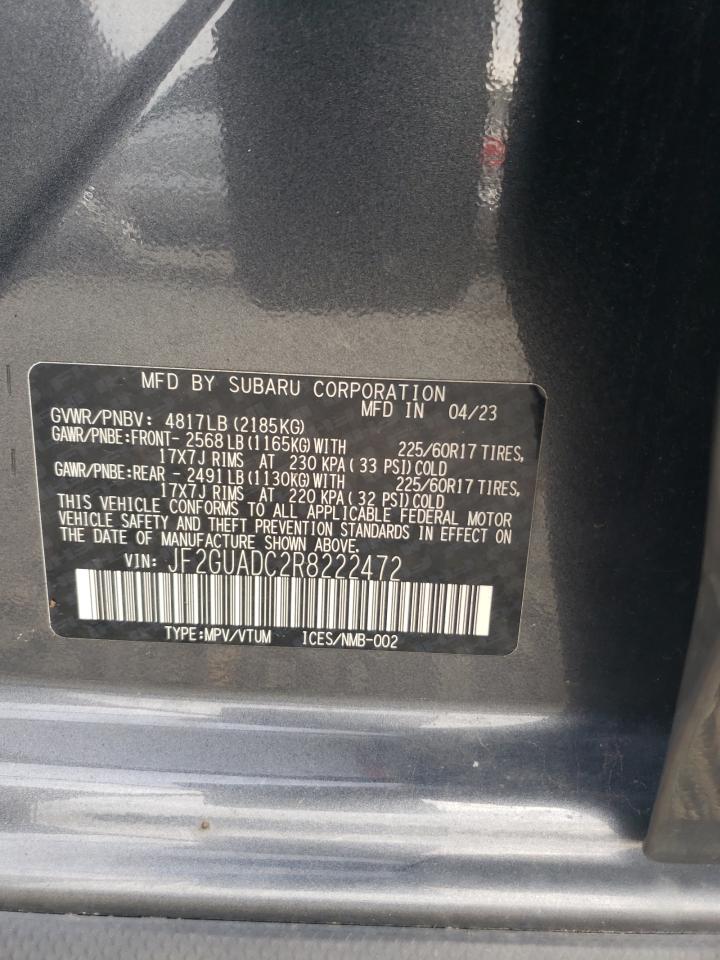 2024 Subaru Crosstrek Premium VIN: JF2GUADC2R8222472 Lot: 80182705