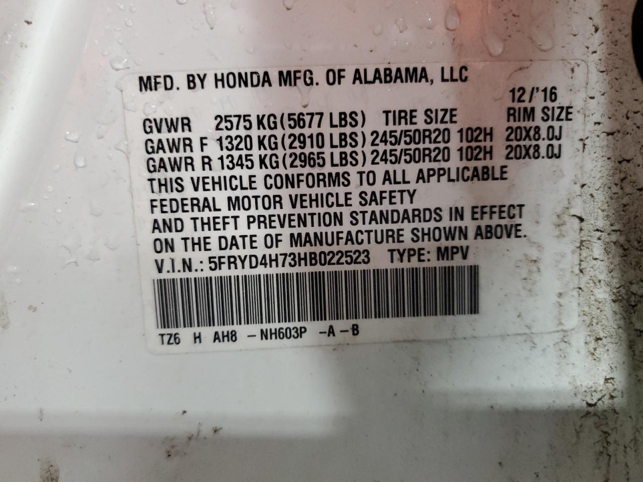 2017 Acura Mdx Technology VIN: 5FRYD4H73HB022523 Lot: 83815205