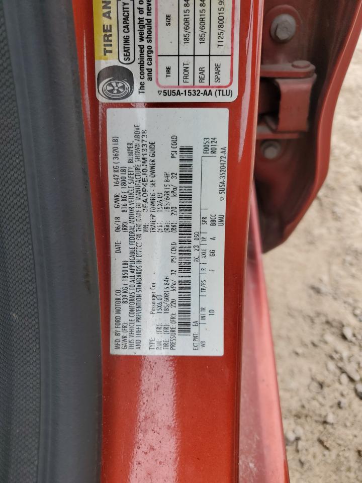 2018 Ford Fiesta Se VIN: 3FADP4EJ0JM133738 Lot: 71737925