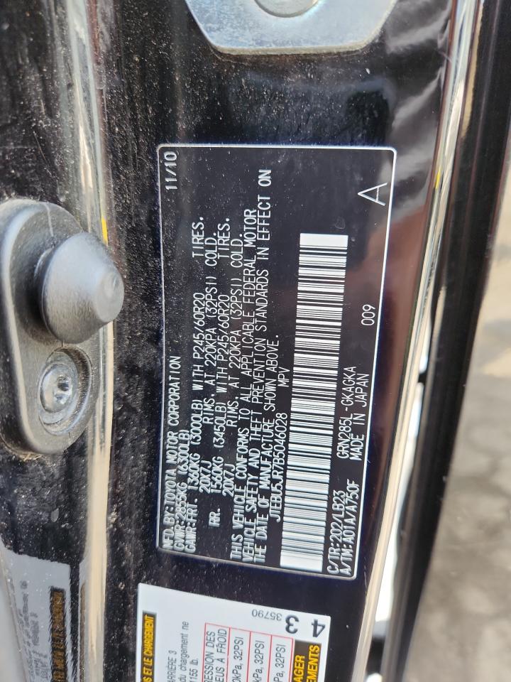 2011 Toyota 4Runner Sr5 VIN: JTEBU5JR7B5046028 Lot: 81450775